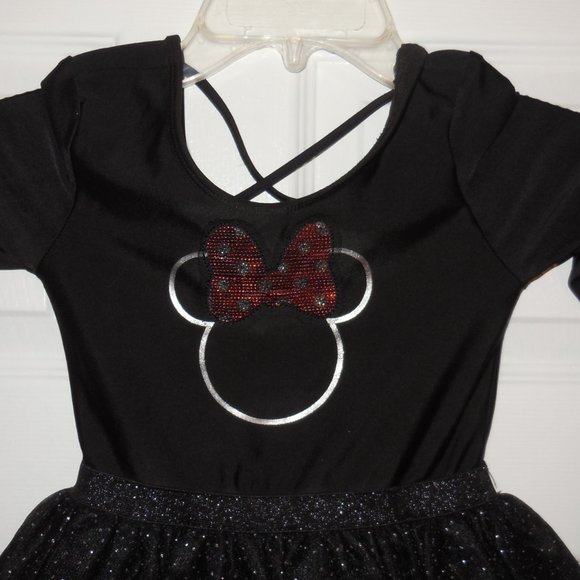 Disney Junior Minnie Mouse Tutu dresses Beaded Bow 5T black - Picture 2 of 5